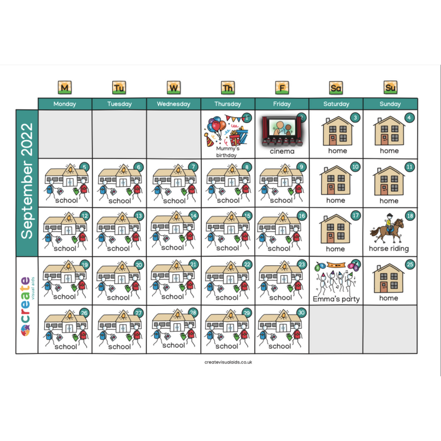 Personalised Monthly Calendar PDF